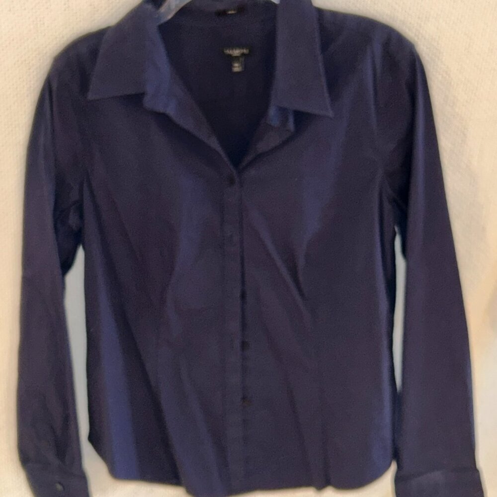 Land's End Navy Button Up XL